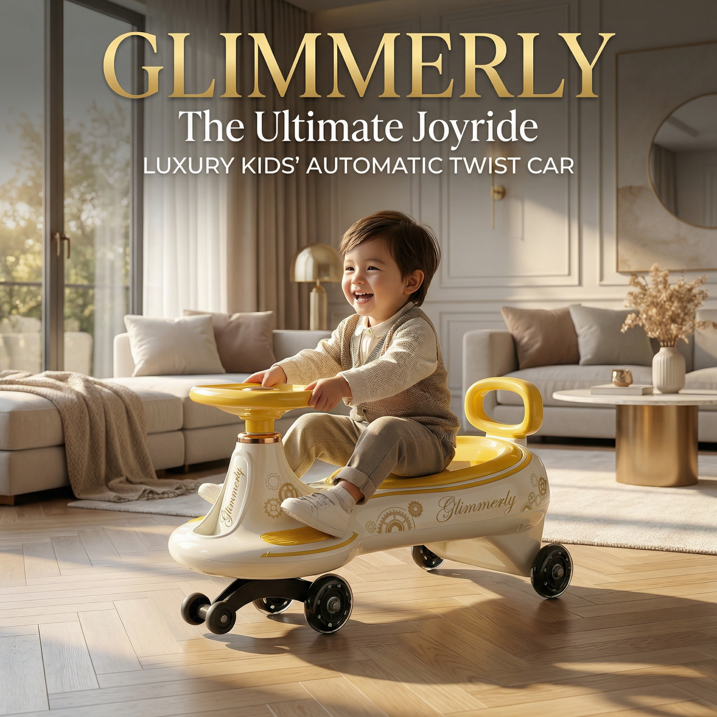 Premium children's twist car - Yellow