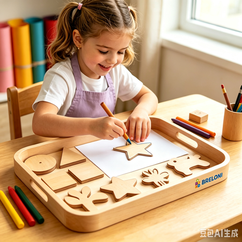 🎨 Wooden Stencil Drawing Kit