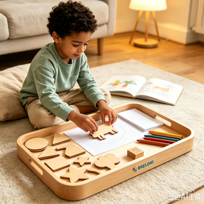 🎨 Wooden Stencil Drawing Kit